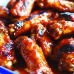 Homemade Peach BBQ Chicken Wings Recipe photo