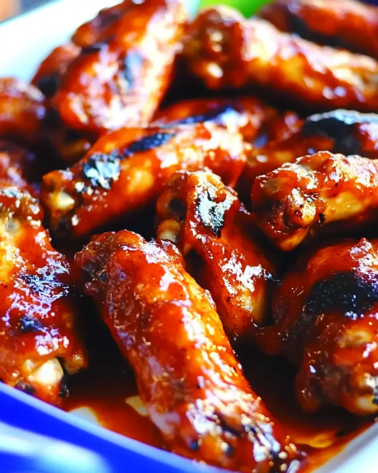 Homemade Peach BBQ Chicken Wings Recipe photo