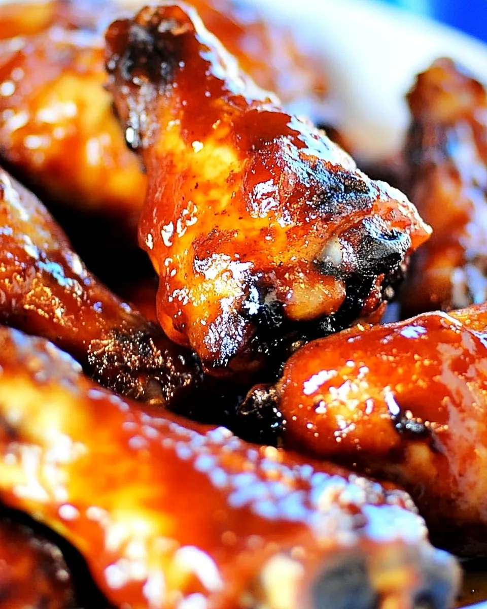 Classic Peach BBQ Chicken Wings Recipe image