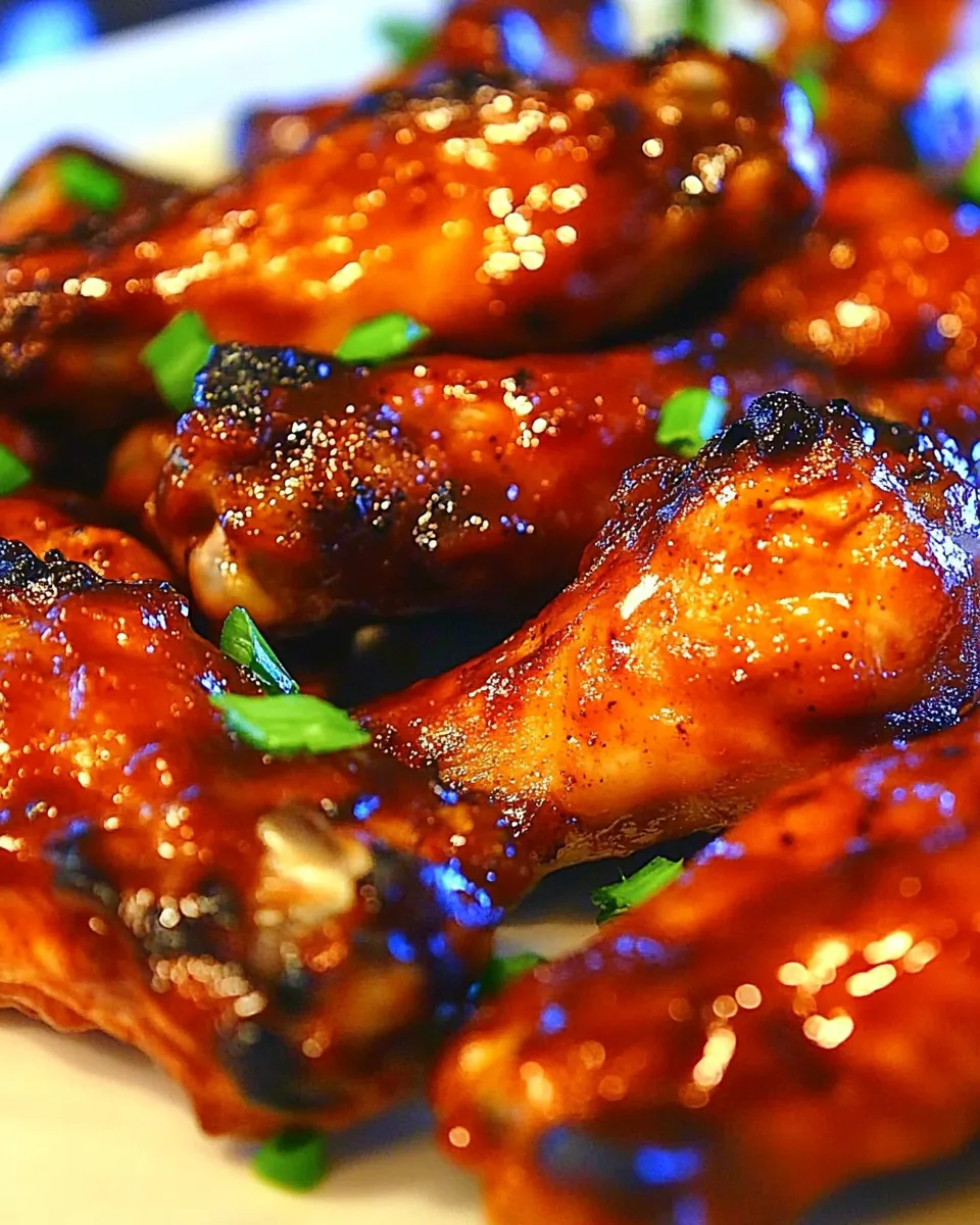 Easy Peach BBQ Chicken Wings Recipe recipe photo