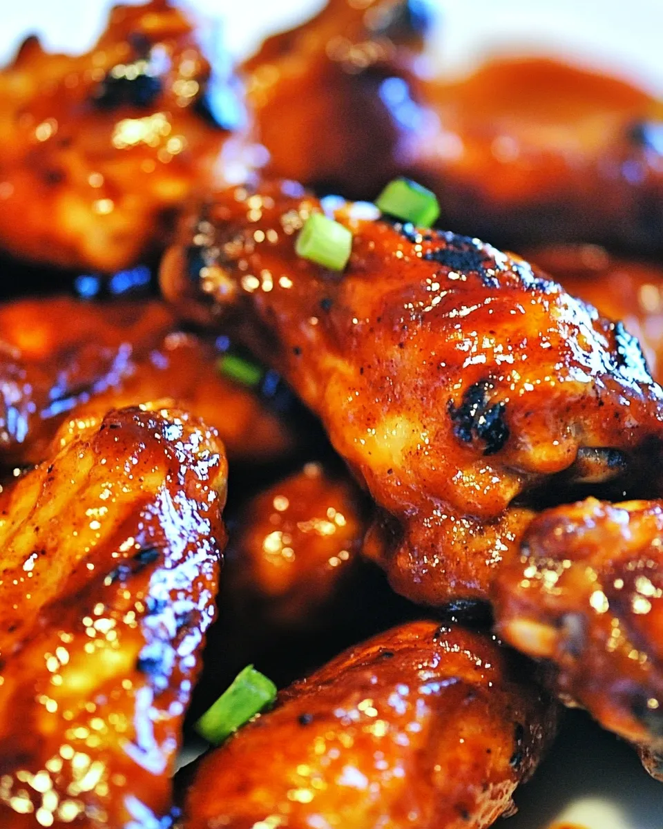 Delicious Peach BBQ Chicken Wings Recipe dish photo