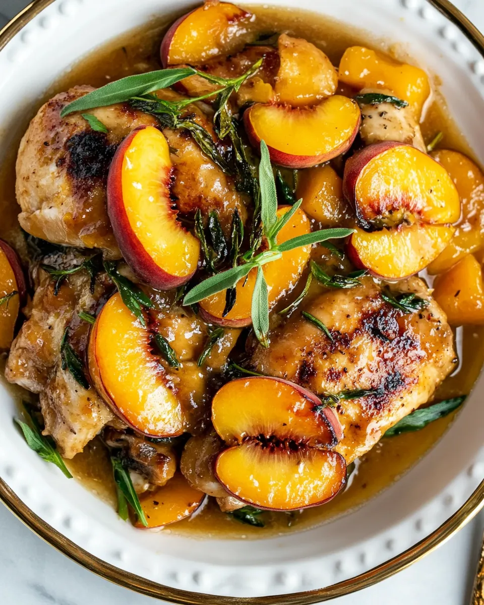 Classic Peach Chicken dish photo