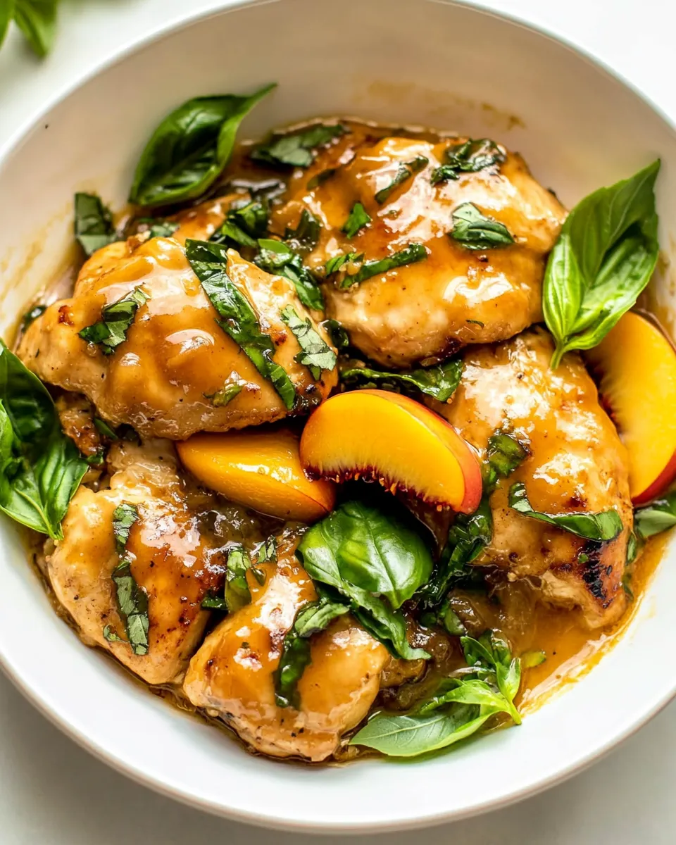 Easy Peach Chicken food shot