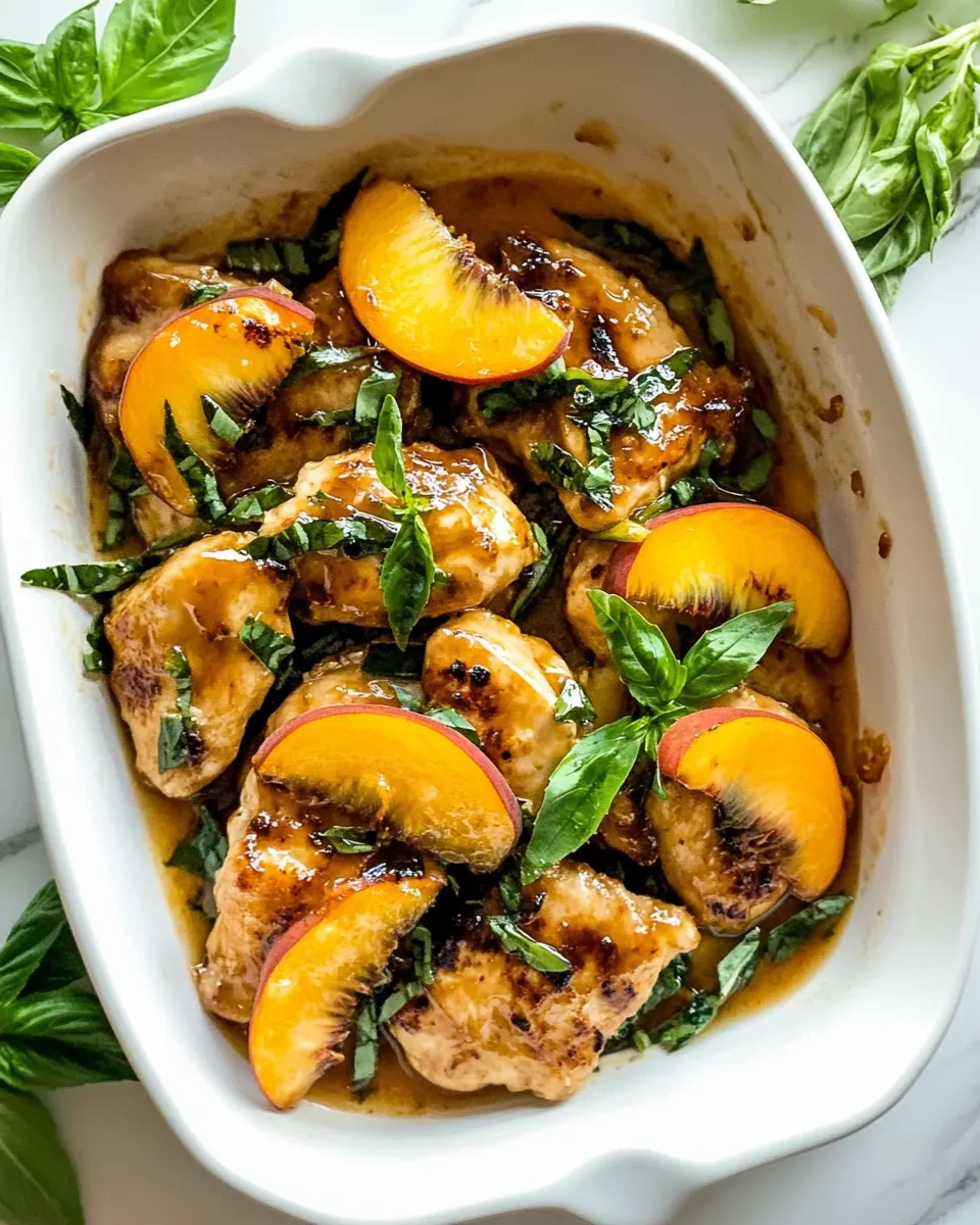 Delicious Peach Chicken plate image