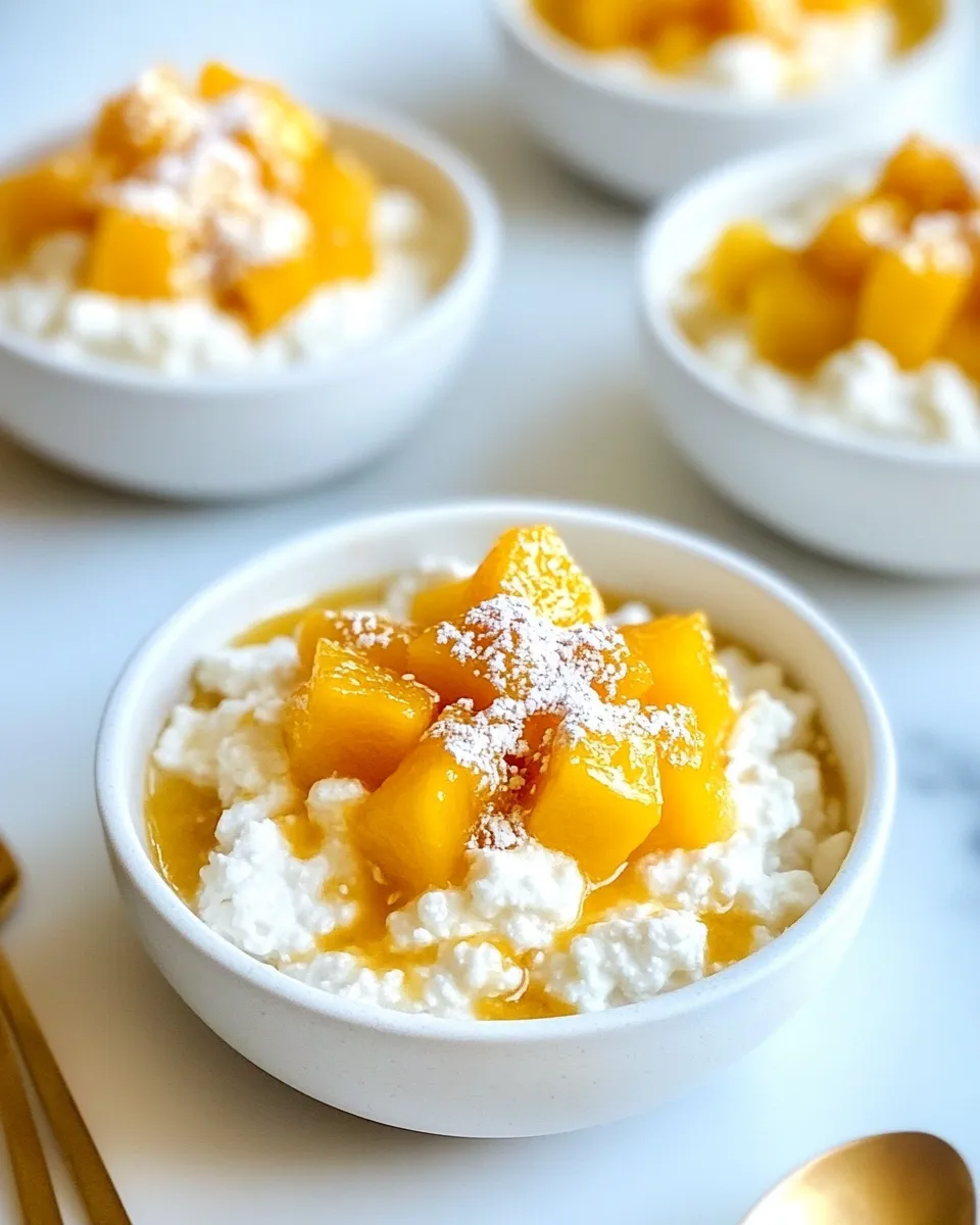 Classic Peach Pie Cottage Cheese Bowls dish photo