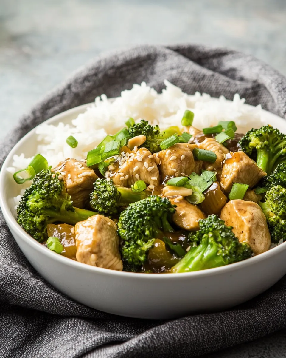 classic Peanut Sauce Chicken and Broccoli Bowls image