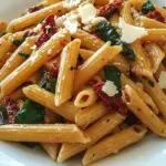 homemade Penne Mediterranean with Sun-dried Tomatoes photo
