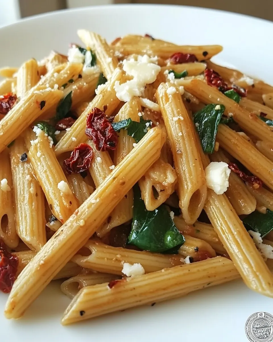 easy Penne Mediterranean with Sun-dried Tomatoes picture