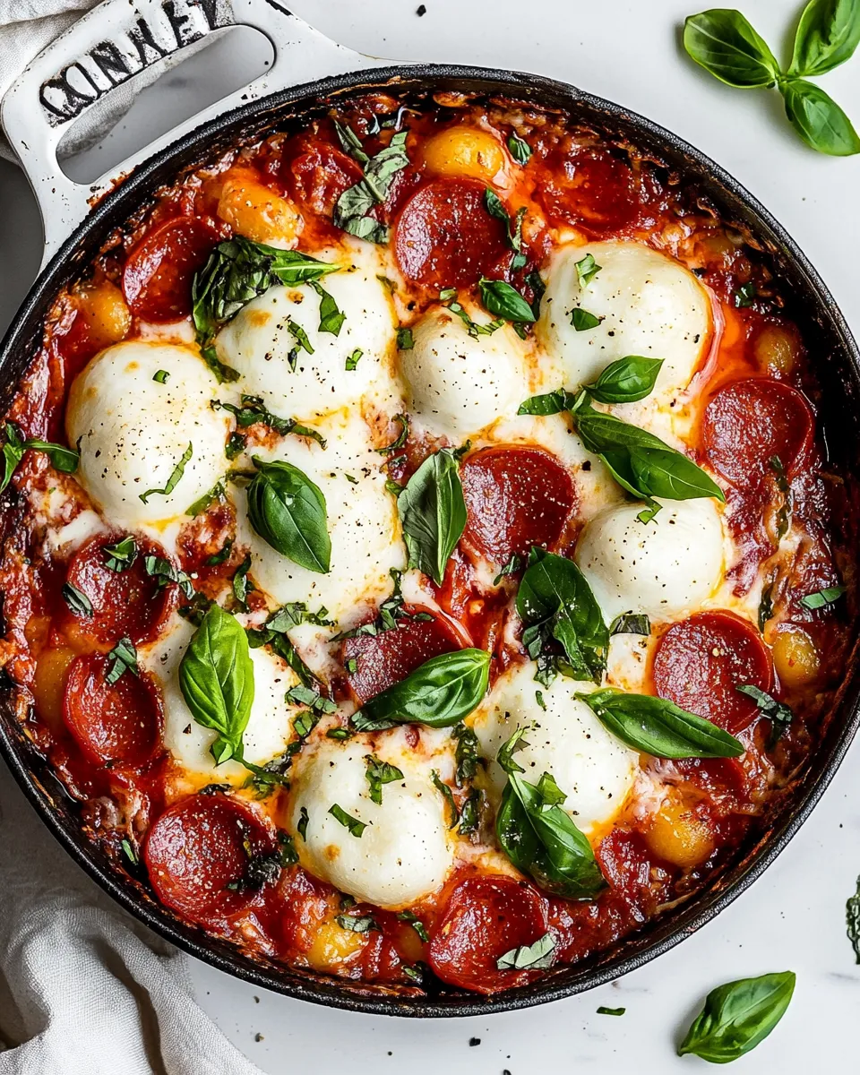 Homemade Pepperoni Pizza Gnocchi Bake photo