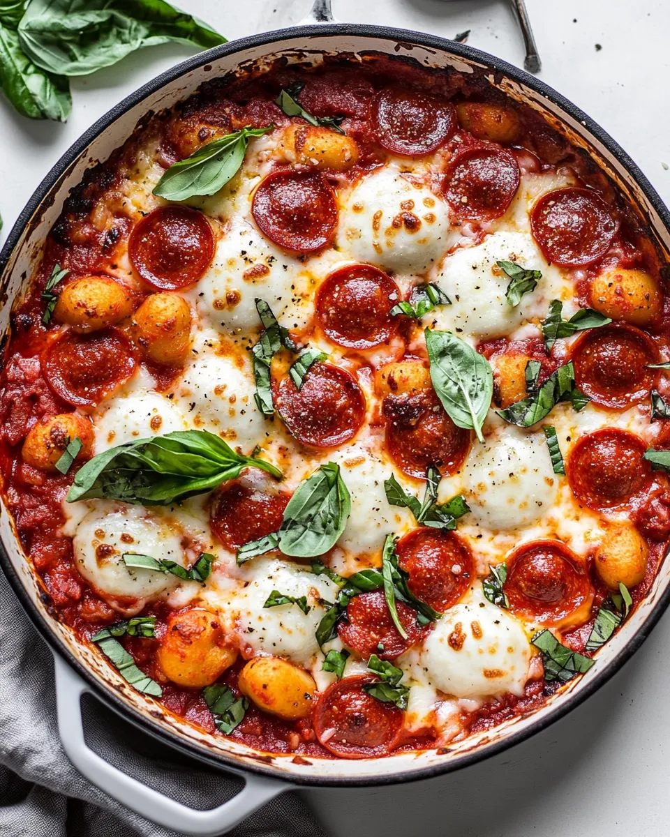 Delicious Pepperoni Pizza Gnocchi Bake dish photo