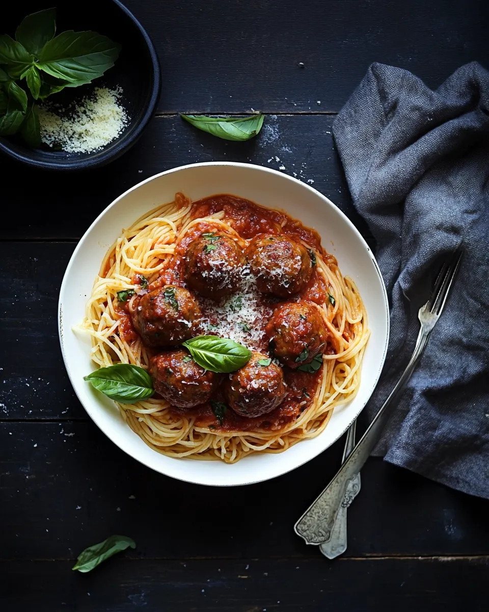 homemade Perfect Spaghetti & meatballs photo