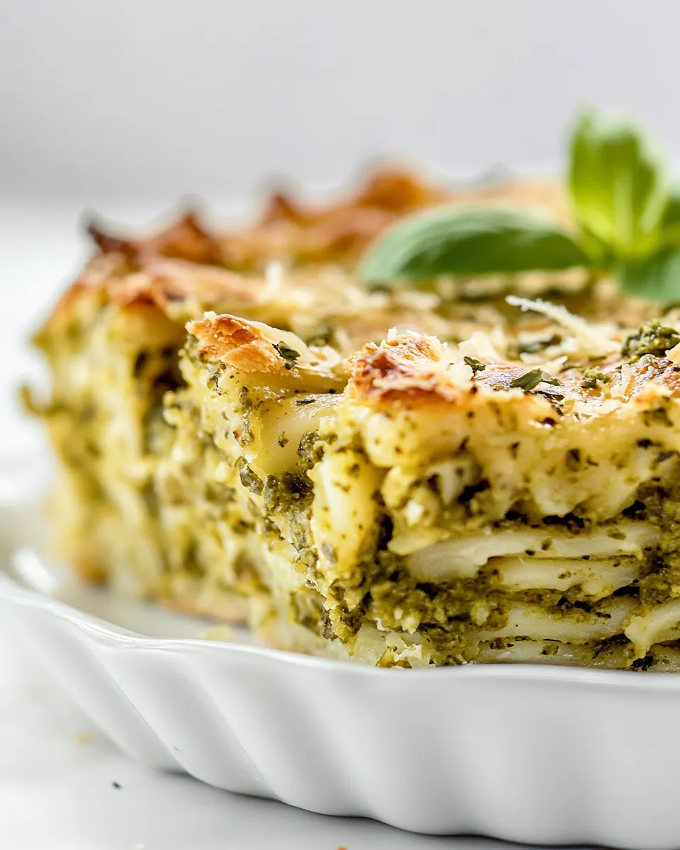 Easy Pesto Bucatini Pie. picture