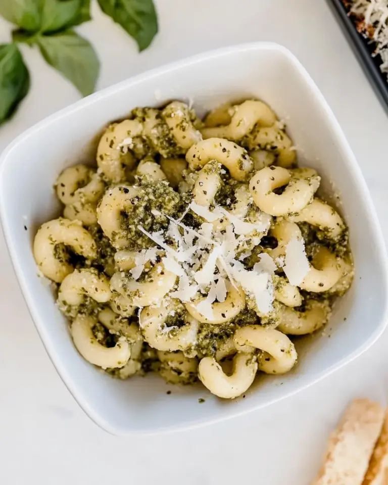 Homemade Pesto Cavatappi photo