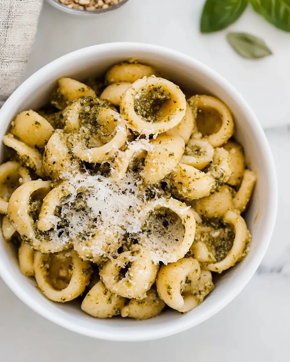 Delicious Pesto Cavatappi shot