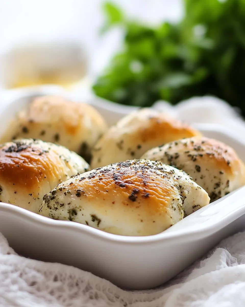 Delicious Pesto Chicken Pillows shot