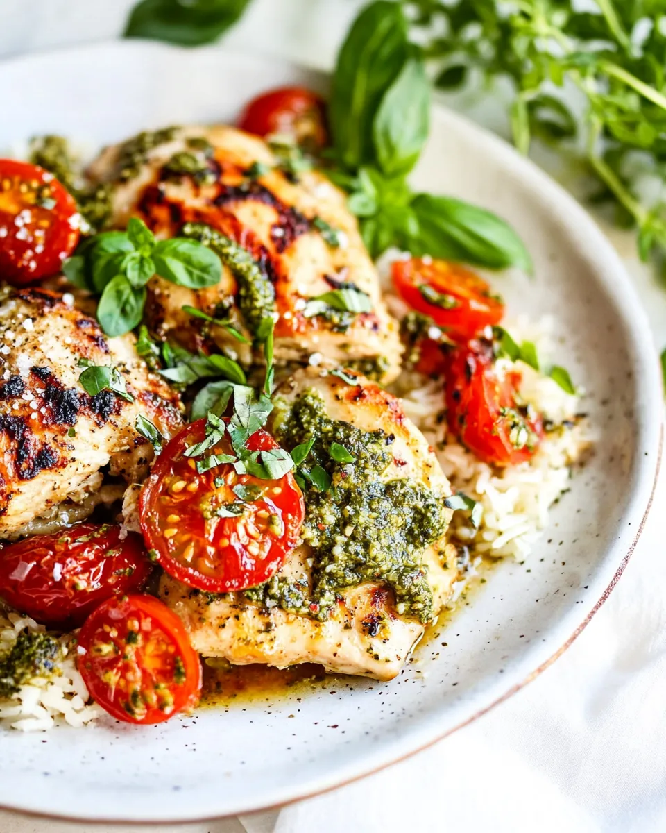 Delicious Pesto Chicken Recipe dish photo