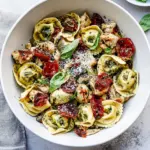 Homemade Pesto Chicken Tortellini photo