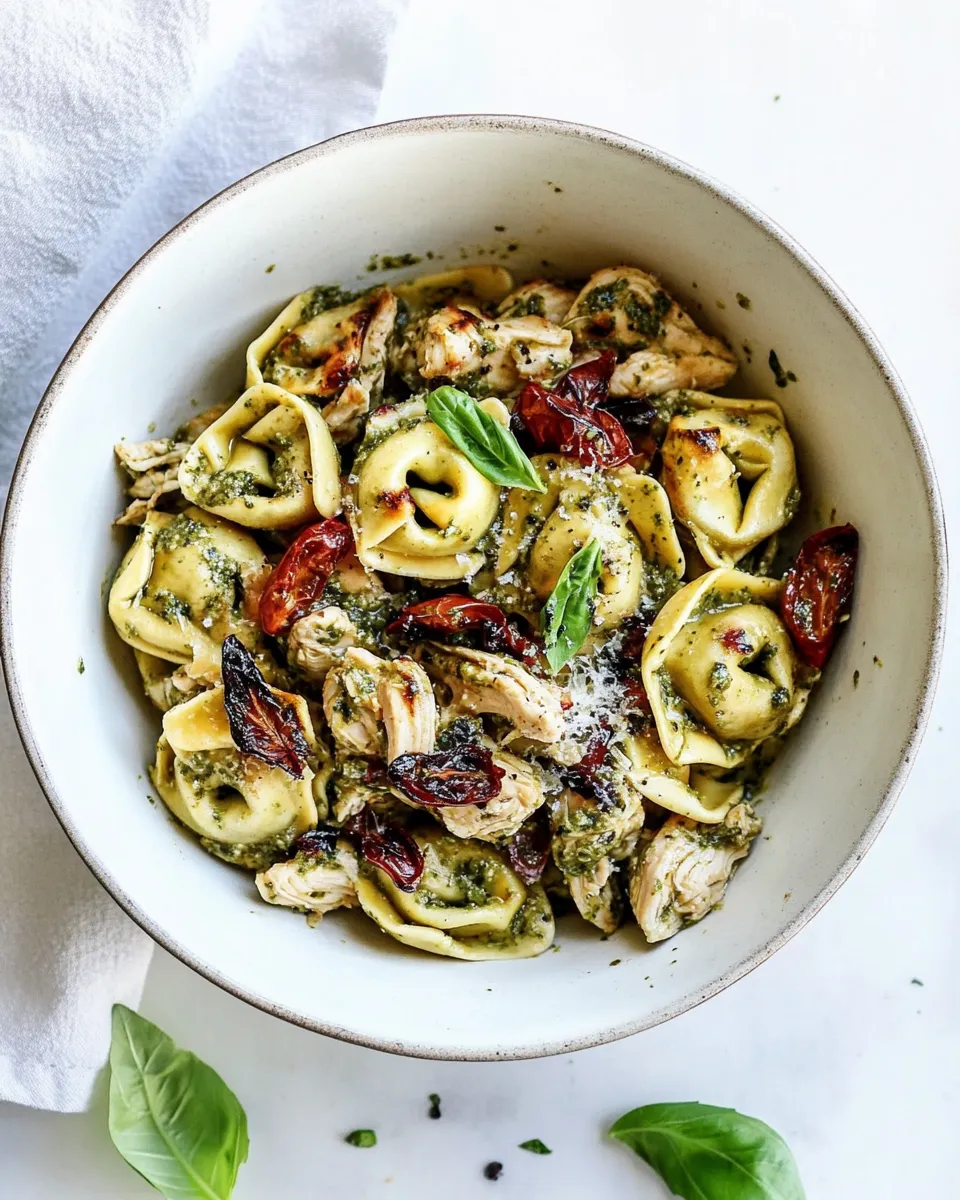 Easy Pesto Chicken Tortellini recipe photo