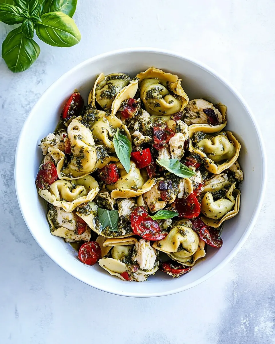 Delicious Pesto Chicken Tortellini dish photo