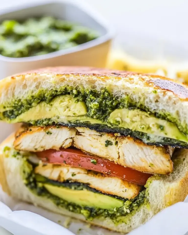 Homemade Pesto Chicken & Avocado Sandwiches recipe photo