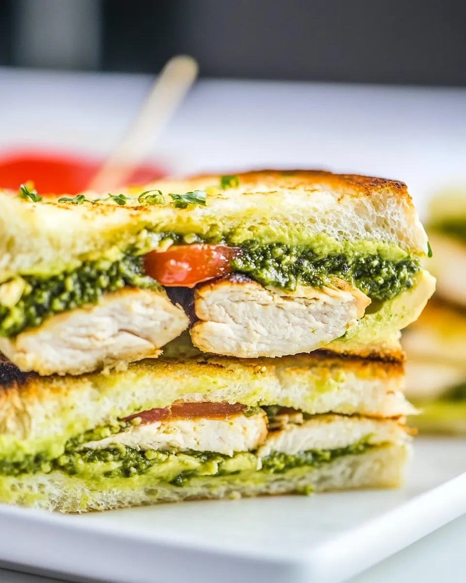Delicious Pesto Chicken & Avocado Sandwiches image