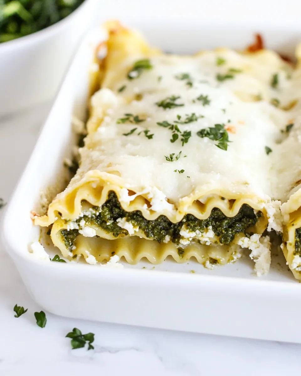 Classic Pesto Lasagna Roll Ups image