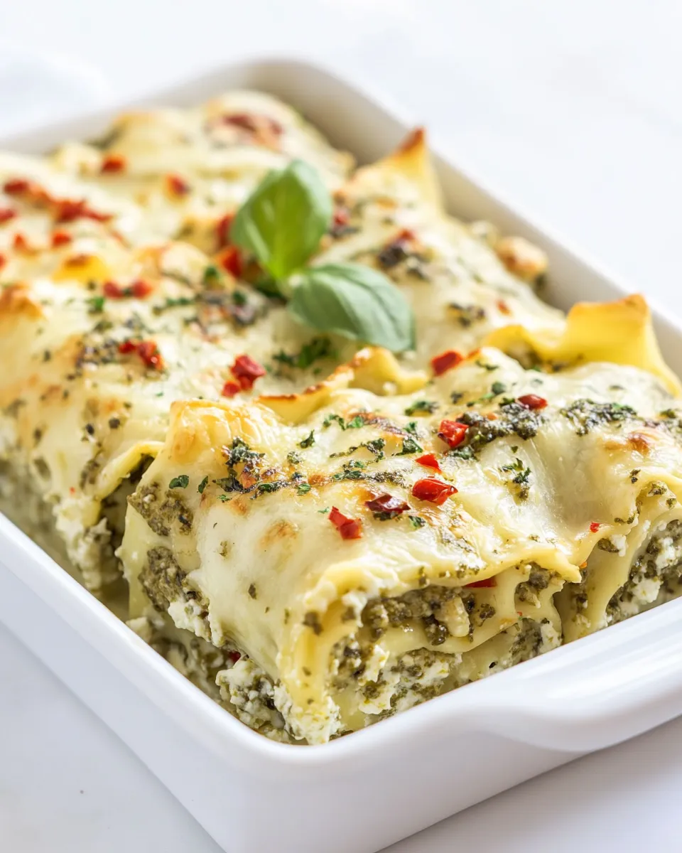 Homemade Pesto Lasagna Rolls photo