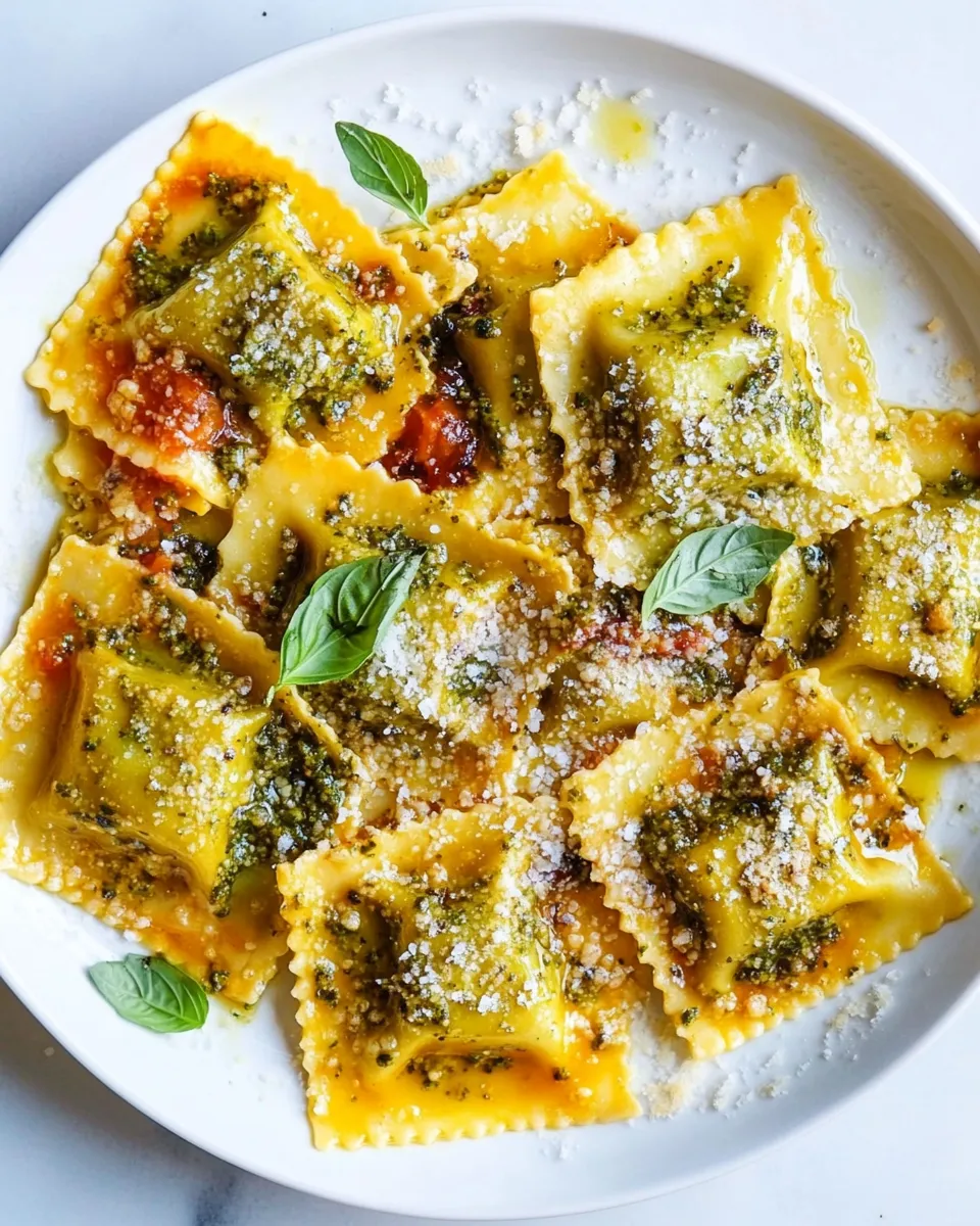 Homemade Pesto Ravioli photo
