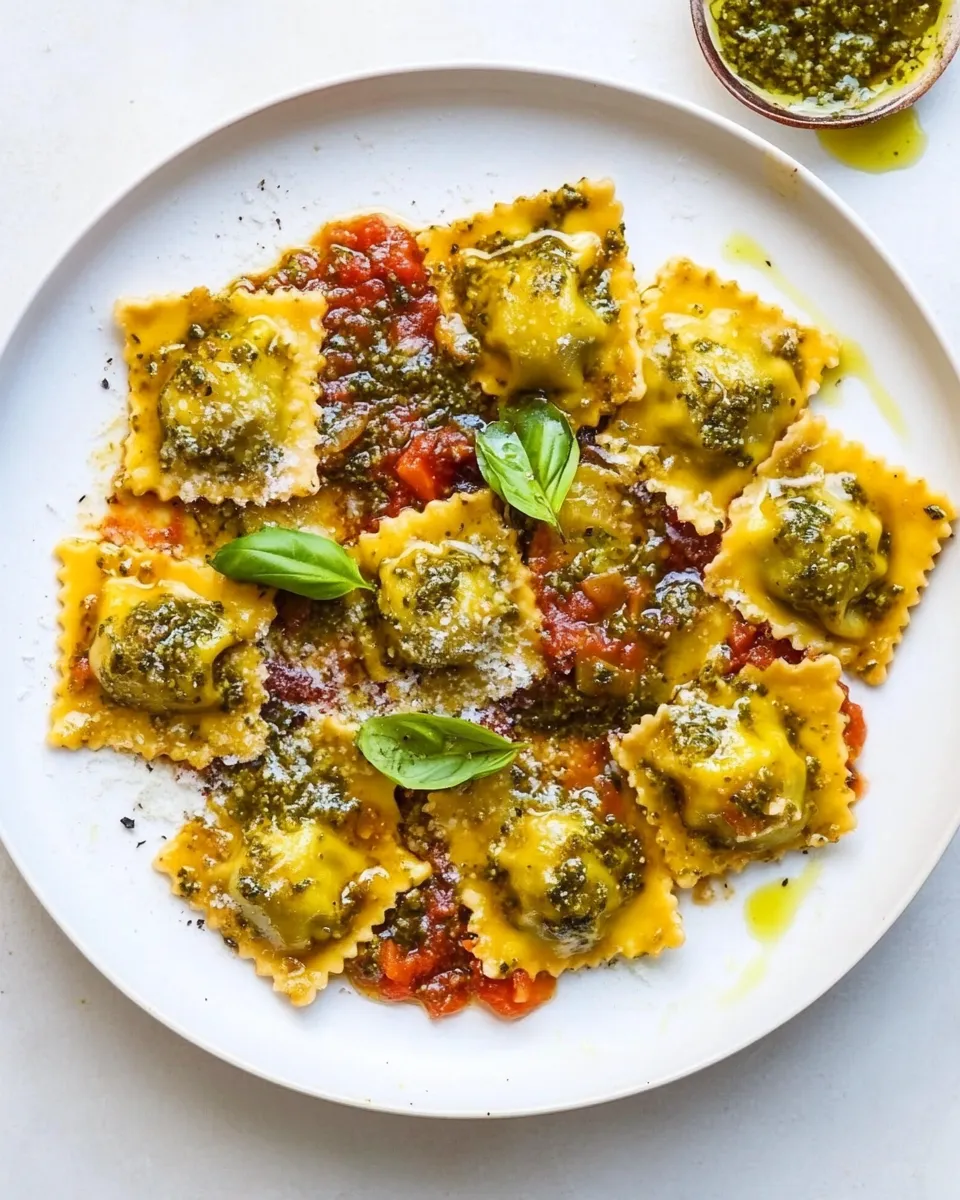 Easy Pesto Ravioli recipe photo