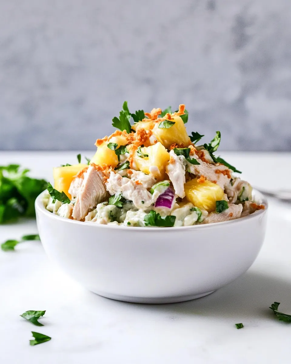 Easy Pineapple Chicken Salad food shot
