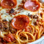 Homemade Pizza Spaghetti Casserole photo