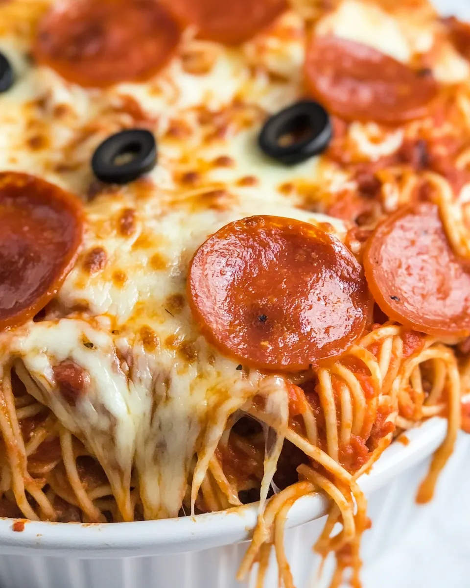 Easy Pizza Spaghetti Casserole recipe photo