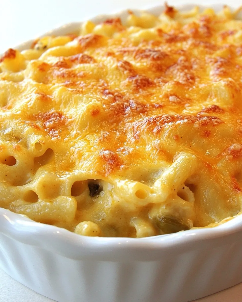 Delicious Poblano Macaroni and Cheese plate image