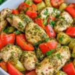Homemade Quick Pesto Chicken and Veggies recipe photo