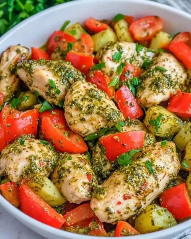 Homemade Quick Pesto Chicken and Veggies recipe photo