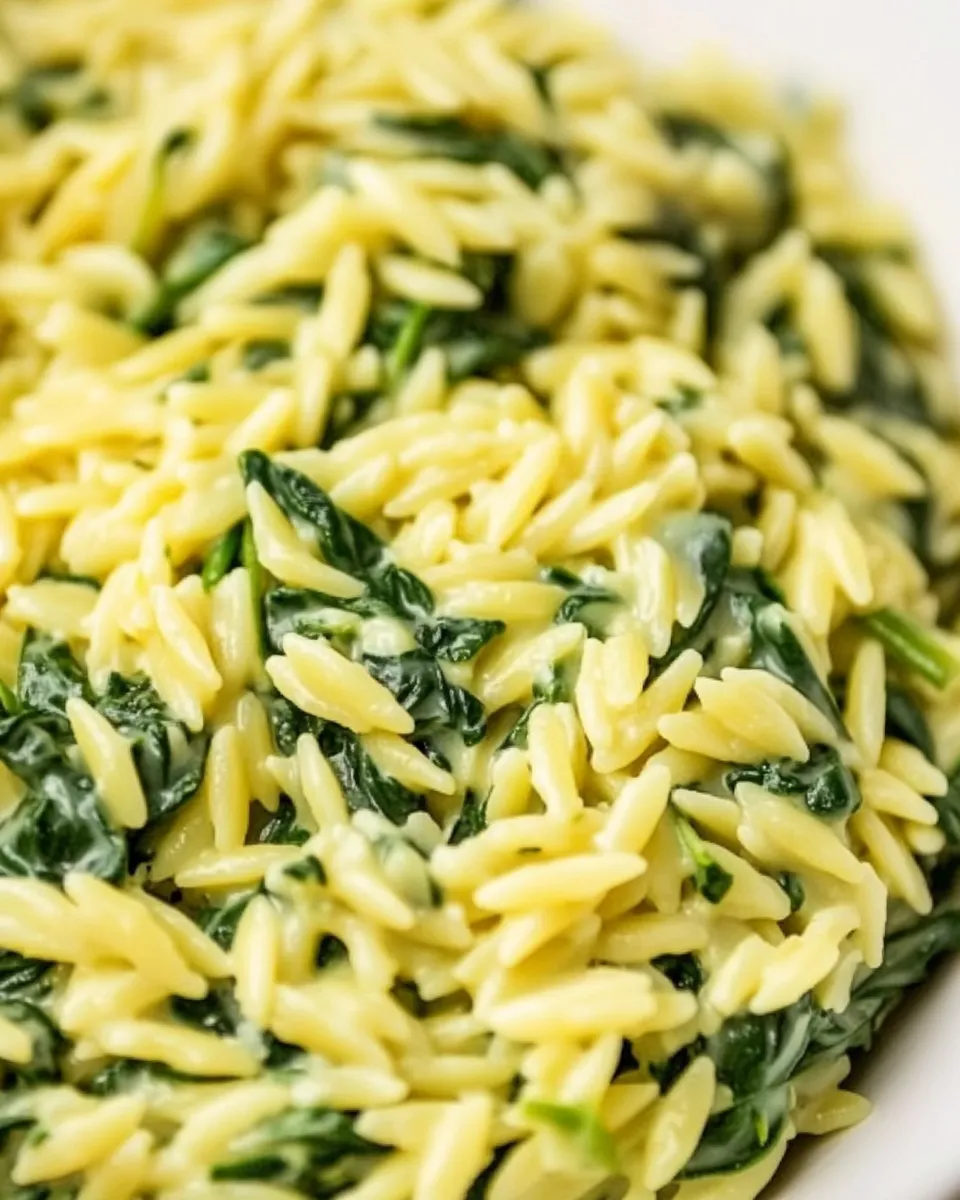delicious Quick & Easy Creamy Spinach Orzo dish photo