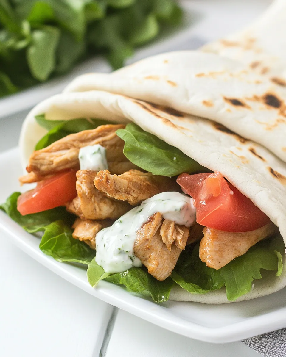 Homemade Quick and Easy Chicken Gyros with Tzatziki Sauce photo