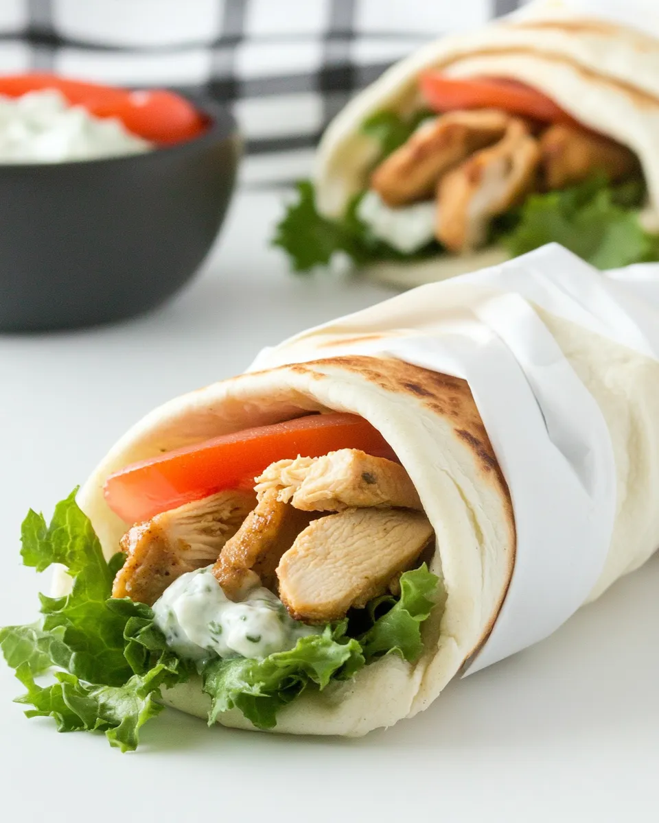 Classic Quick and Easy Chicken Gyros with Tzatziki Sauce image
