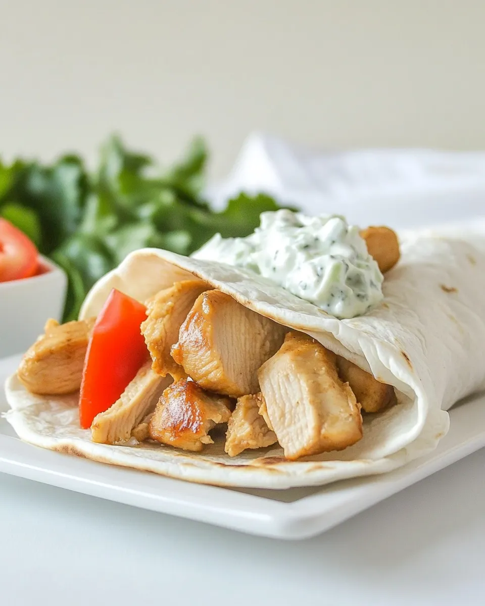 Easy Quick and Easy Chicken Gyros with Tzatziki Sauce recipe photo