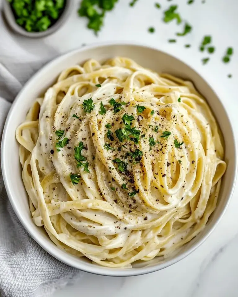 homemade Quick and Easy Fettuccine Alfredo for One photo