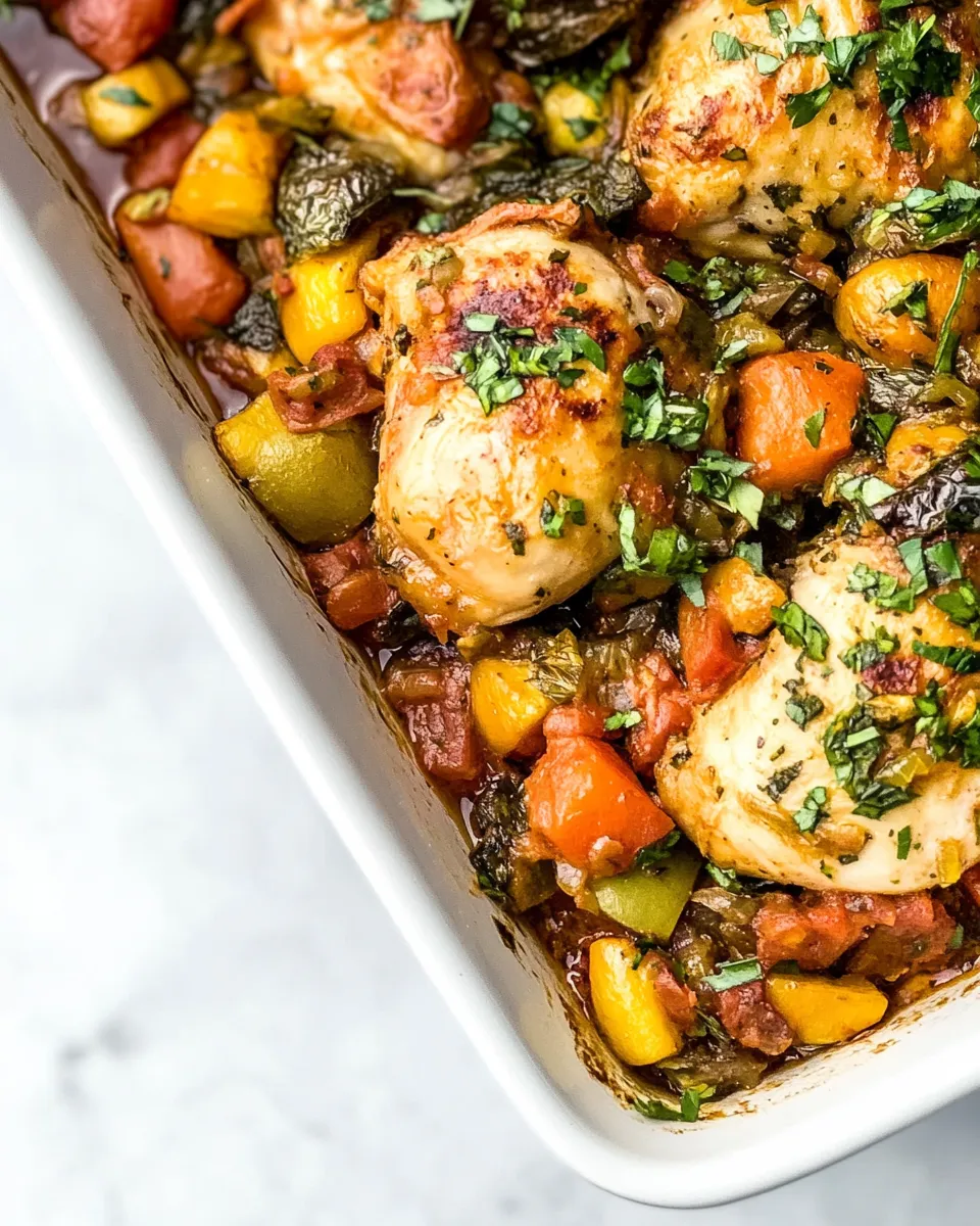 Delicious Ratatouille Baked Chicken dish photo