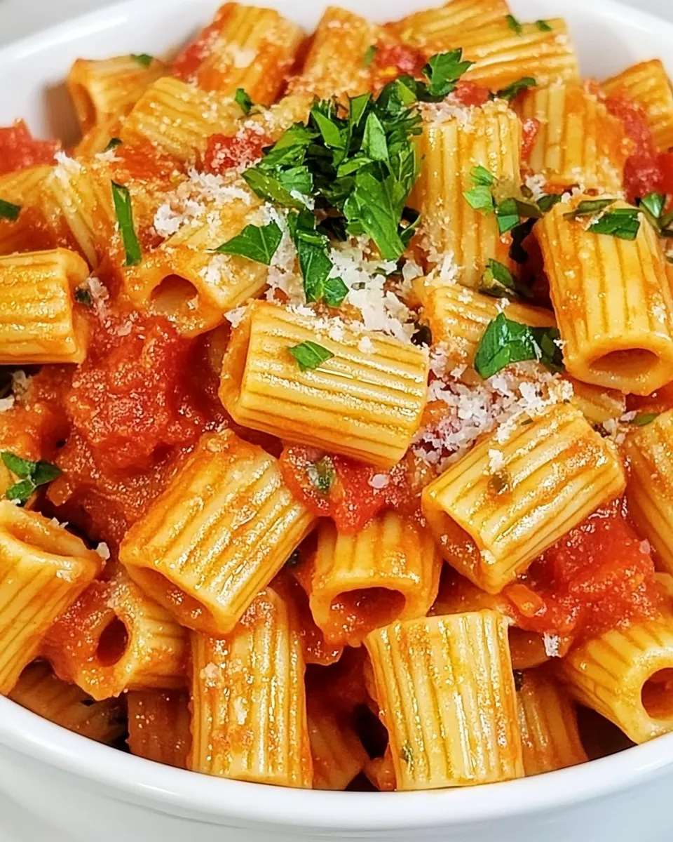 Easy Rigatoni Arrabbiata recipe photo