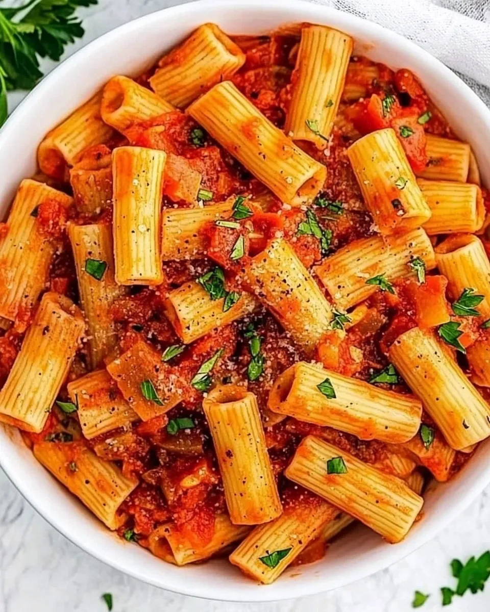 Delicious Rigatoni Arrabbiata dish photo