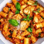 Homemade Rigatoni Arrabbiata with Chicken photo