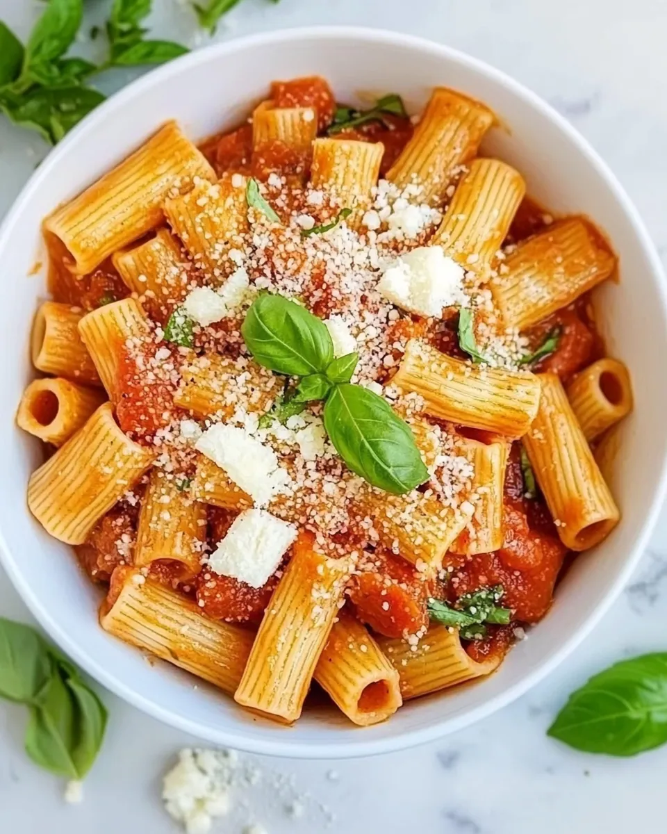 Easy Rigatoni Pomodoro recipe photo