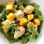 Delicious Roast Chicken and Mango Curry Salad with Yogurt food shot