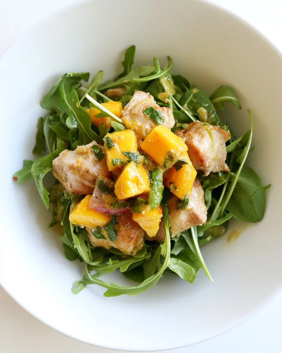 Healthy Roast Chicken and Mango Curry Salad with Yogurt recipe photo