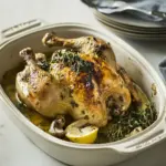 Homemade Roast chicken with lemon & oregano photo