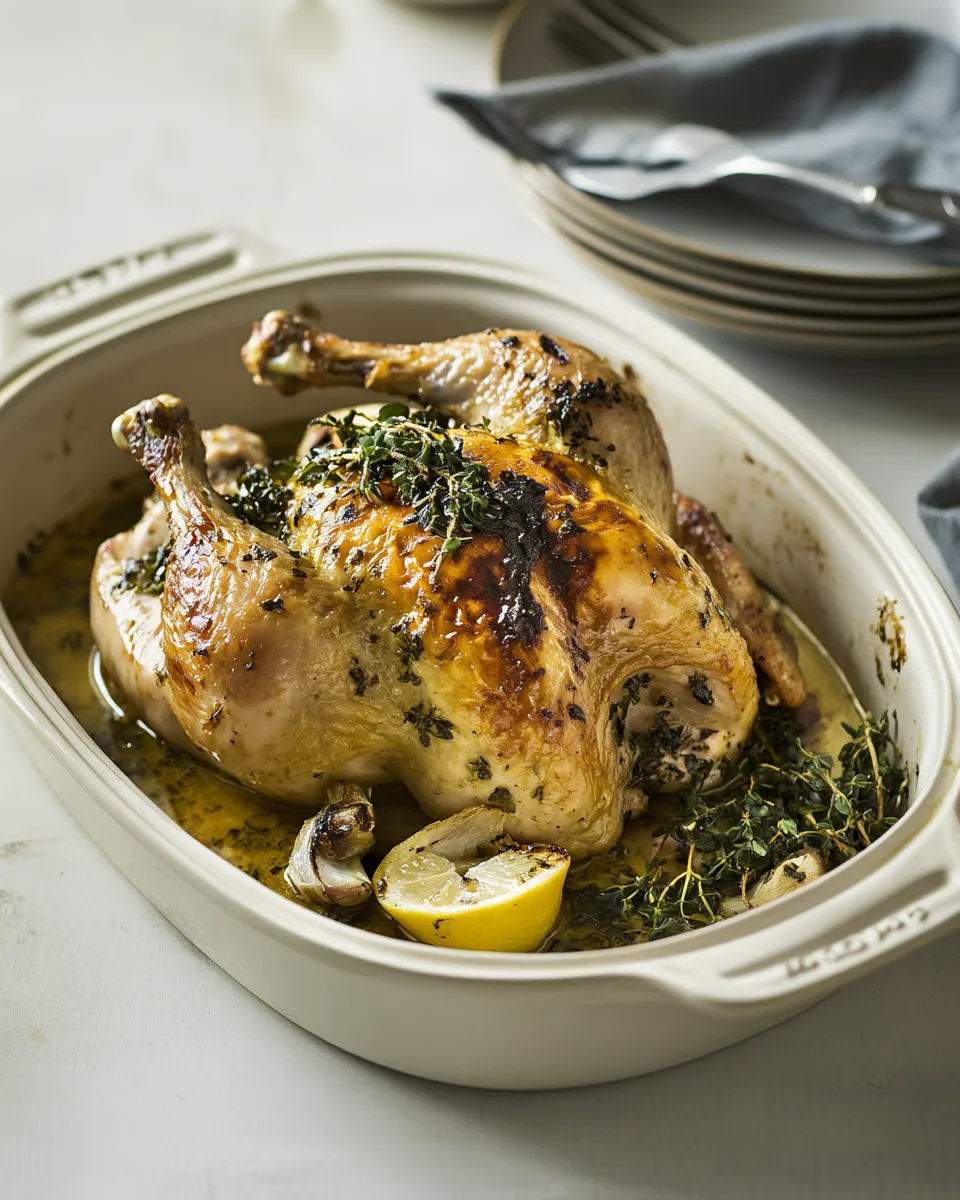 Homemade Roast chicken with lemon & oregano photo
