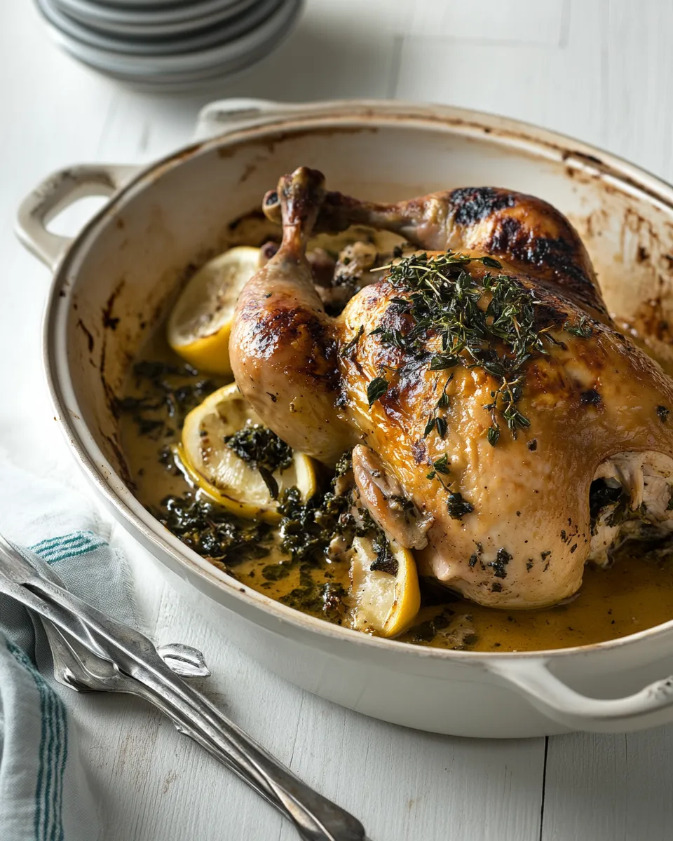 Classic Roast chicken with lemon & oregano image